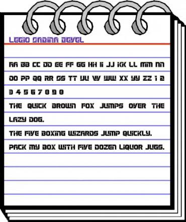 Legio Sabina Bevel Regular animated font preview Legio Sabina Bevel Regular animated font preview