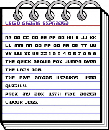 Legio Sabina Expanded Expanded animated font preview