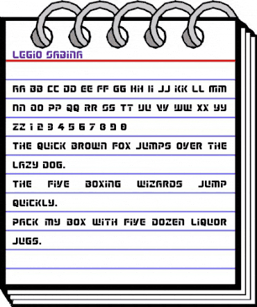 Legio Sabina Regular animated font preview