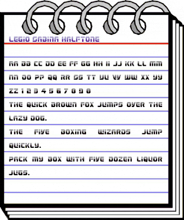 Legio Sabina Halftone Regular animated font preview Legio Sabina Halftone Regular animated font preview