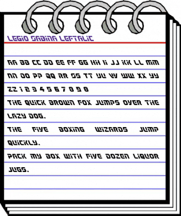 Legio Sabina Leftalic Italic animated font preview Legio Sabina Leftalic Italic animated font preview