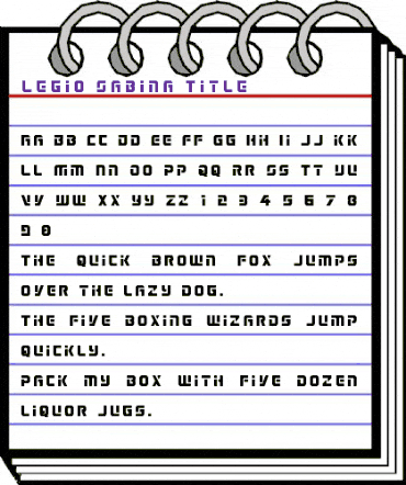 Legio Sabina Title Regular animated font preview