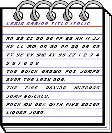 Legio Sabina Title Italic Italic animated font preview Legio Sabina Title Italic Italic animated font preview
