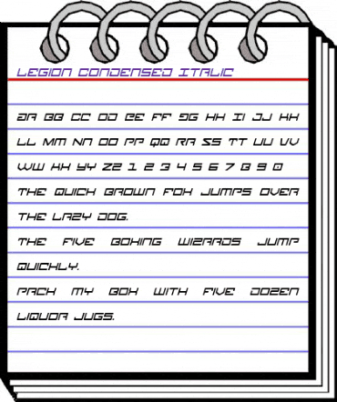 Legion Condensed Italic Condensed Italic animated font preview Legion Condensed Italic Condensed Italic animated font preview