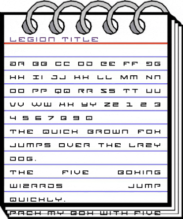 Legion Title Regular animated font preview