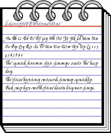 LeGriffeEFAlternateOne Regular animated font preview