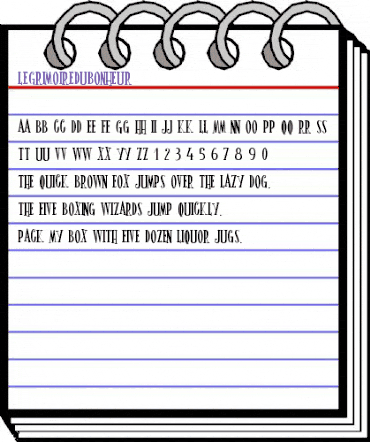 Le Grimoire du Bonheur Regular animated font preview