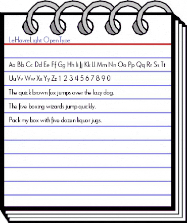 Le Havre Light Light animated font preview