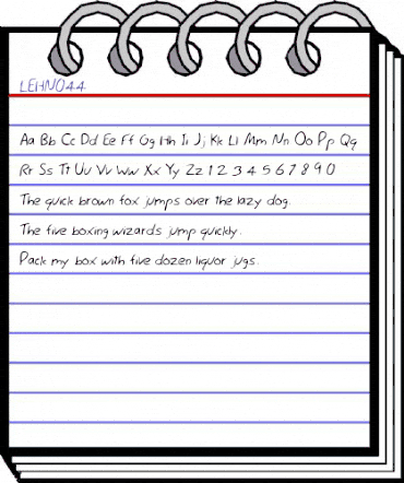 LEHN044 Regular animated font preview