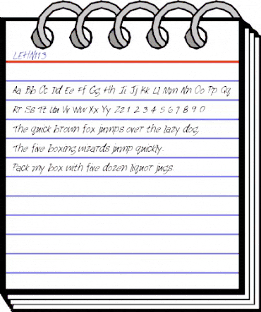 LEHN113 Regular animated font preview