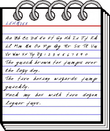 LEHN258 Regular animated font preview