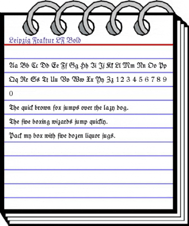Leipzig Fraktur Normal animated font preview Leipzig Fraktur Normal animated font preview