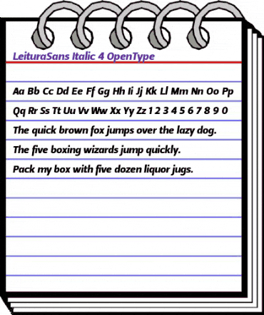 Leitura Sans Italic 4 animated font preview Leitura Sans Italic 4 animated font preview