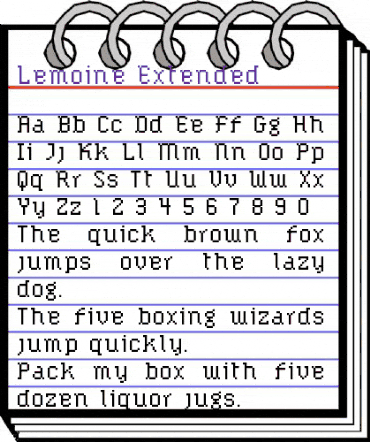 Lemoine Extended Regular animated font preview