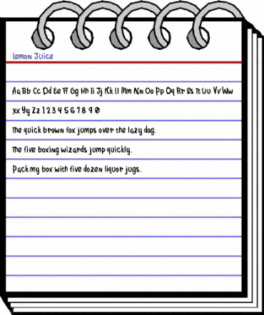 Lemon Juice Regular animated font preview