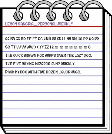 Lemon Sangria_PersonalUseOnly Regular animated font preview Lemon Sangria_PersonalUseOnly Regular animated font preview