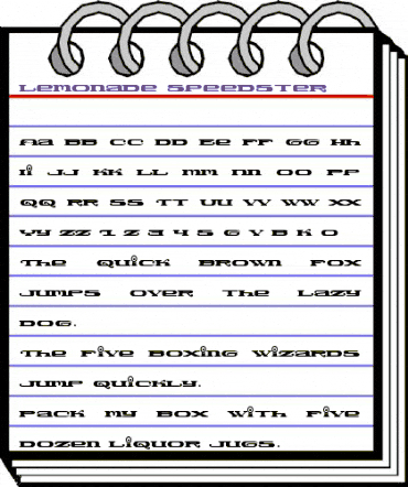 Lemonade Speedster animated font preview