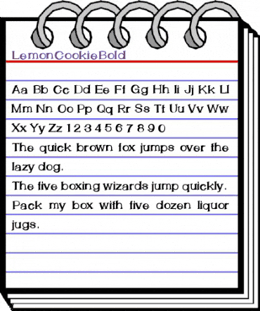 LemonCookieBold Bold animated font preview