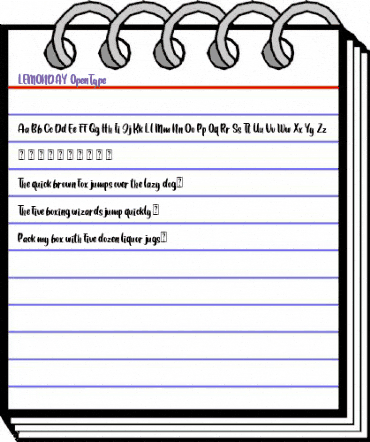 LEMONDAY Regular animated font preview LEMONDAY Regular animated font preview