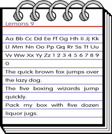Lemons 9 Regular animated font preview