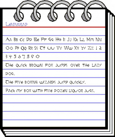 Leningrad Regular animated font preview Leningrad Regular animated font preview