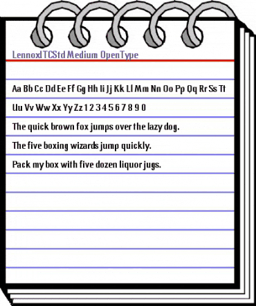 Lennox ITC Std Medium animated font preview Lennox ITC Std Medium animated font preview