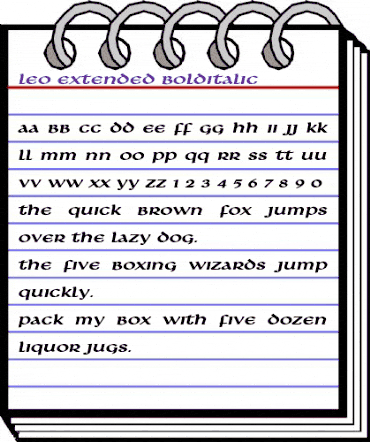 Leo Extended BoldItalic animated font preview Leo Extended BoldItalic animated font preview