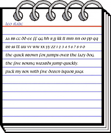 Leo Italic animated font preview Leo Italic animated font preview