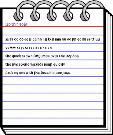 Leo Thin Bold animated font preview