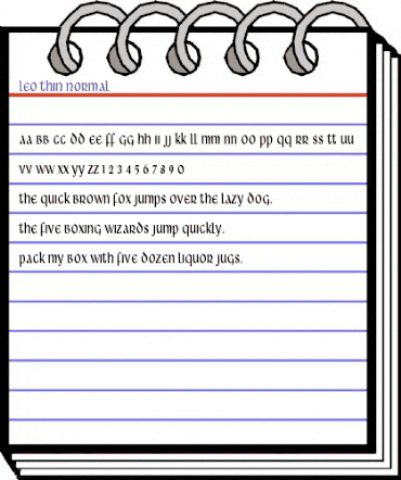 Leo Thin Normal animated font preview Leo Thin Normal animated font preview