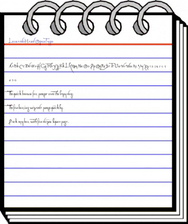 Leonardo Hand animated font preview