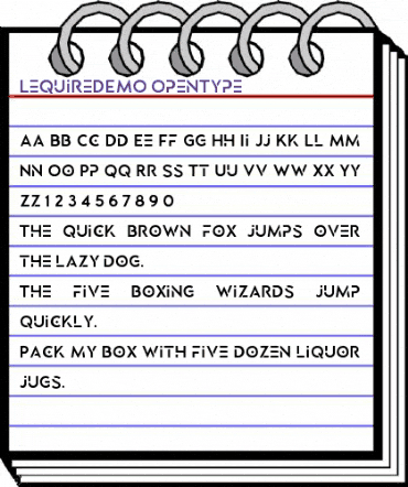 Lequire DEMO Regular animated font preview Lequire DEMO Regular animated font preview