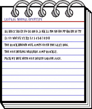 Les Paul Normal animated font preview