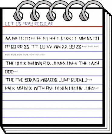 Let us Pray Regular animated font preview