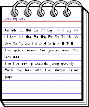 Letrograda Regular animated font preview Letrograda Regular animated font preview