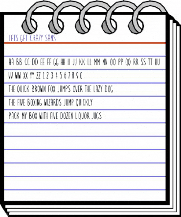 Lets get crazy sans Regular animated font preview Lets get crazy sans Regular animated font preview