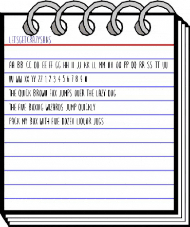 Lets get crazy sans Regular animated font preview Lets get crazy sans Regular animated font preview