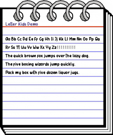 Letter Kids Regular animated font preview Letter Kids Regular animated font preview