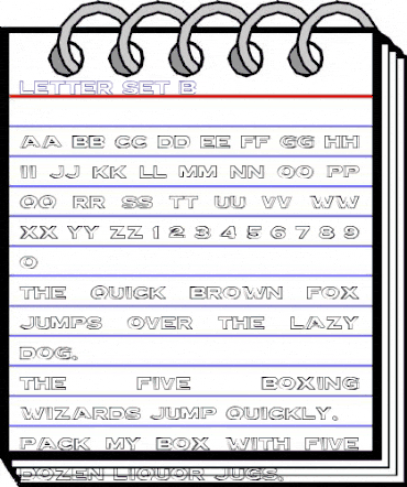 Letter Set B Regular animated font preview Letter Set B Regular animated font preview