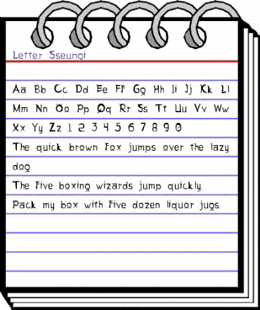 Letter Sseungi Regular animated font preview