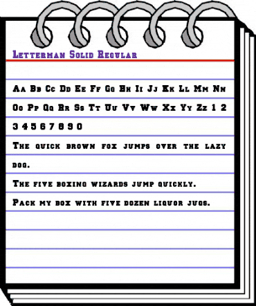 Letterman-Solid Regular animated font preview Letterman-Solid Regular animated font preview