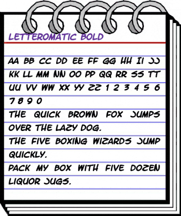 LetterOMatic! Bold animated font preview LetterOMatic! Bold animated font preview