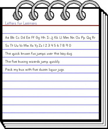 Letters for Learners Regular animated font preview