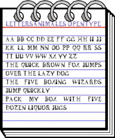 LettersAnimales Regular animated font preview LettersAnimales Regular animated font preview