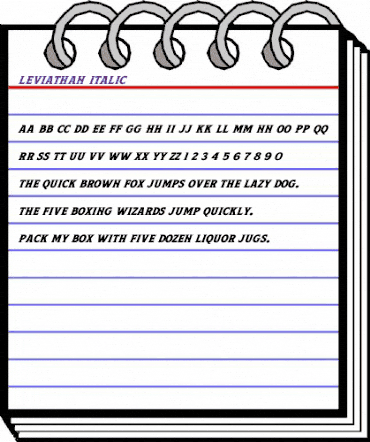 Leviathan Italic Regular animated font preview Leviathan Italic Regular animated font preview