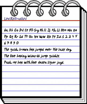LeviReBrushed Regular animated font preview LeviReBrushed Regular animated font preview