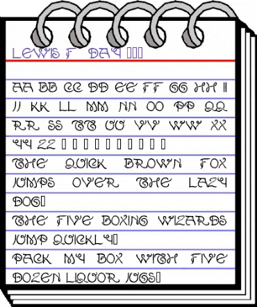 Lewis F. Day 191 Regular animated font preview Lewis F. Day 191 Regular animated font preview