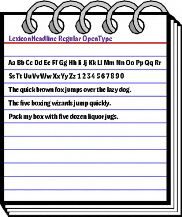LexiconHeadline Regular animated font preview