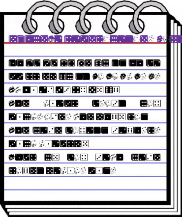 Linotype Game Pi Dice Dominoes animated font preview