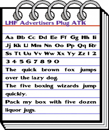 LHF Advertisers Plug ATK Regular animated font preview LHF Advertisers Plug ATK Regular animated font preview